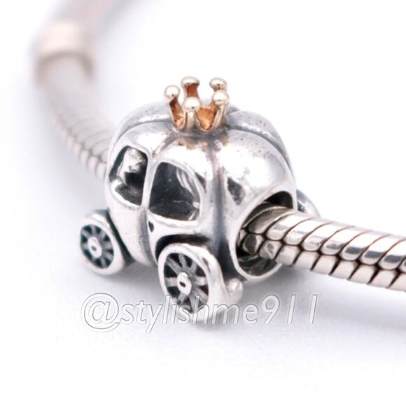 Authentic PANDORA Royal Carriage Charm - 790598P - Picture 1 of 10